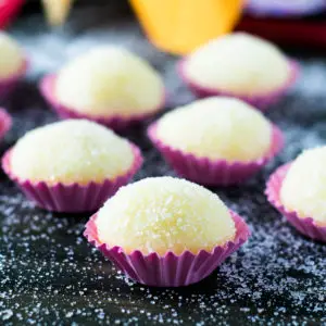 Brazilian Sweets: White Brigadeiros (Branquinhos) - Travel Cook Tell