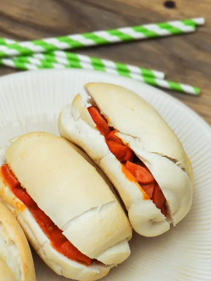 Traditional Brazilian Hot Dog in Closeup and Selective Focus