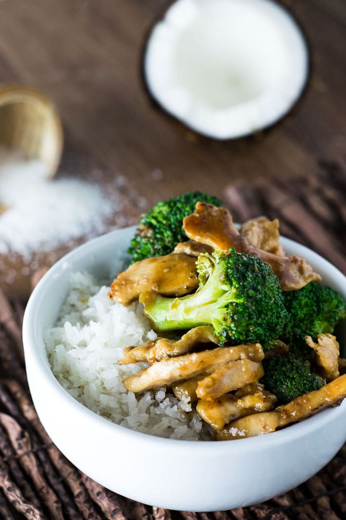 Chicken with Broccoli and Coconut Rice - Travel Cook Tell
