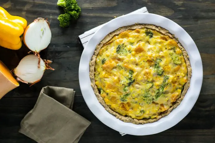 Vegetable Quiche with Whole Wheat Crust - Travel Cook Tell