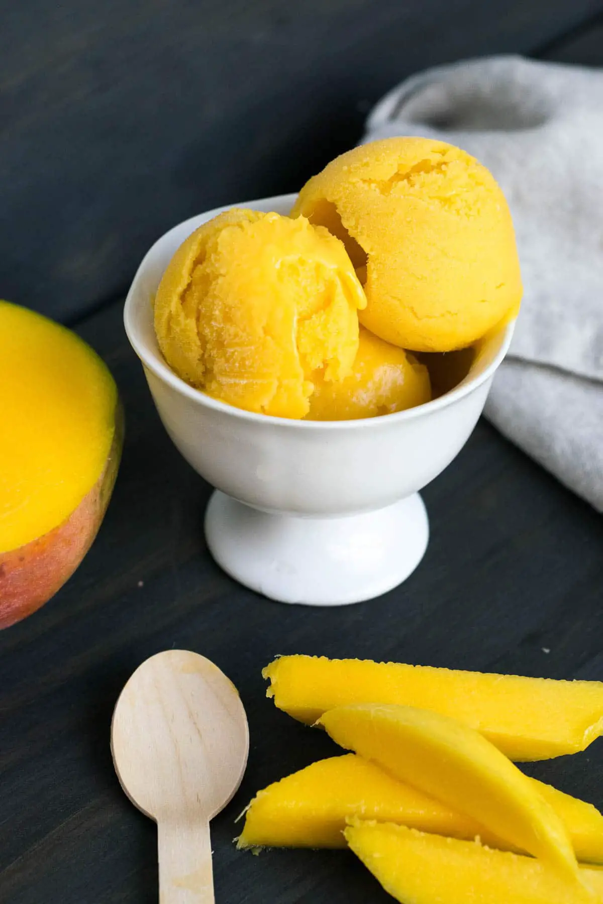 2-Ingredient Mango Ice Cream - Travel Cook Tell