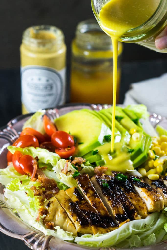 Chicken Avocado Salad and Honey Mustard Dressing Travel Cook Tell