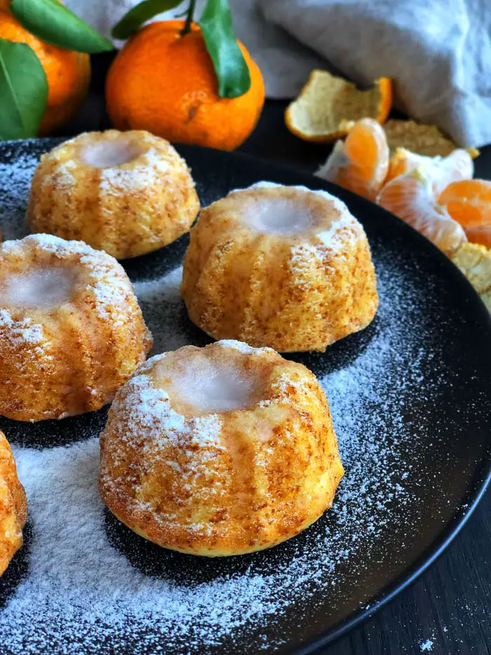 Mandarin Orange Mini Bundt Cakes