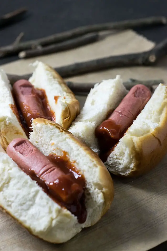 Halloween Recipe: Bloody Finger Hot Dogs - Travel Cook Tell