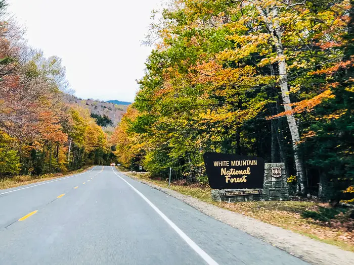 Kancamagus Highway during fall