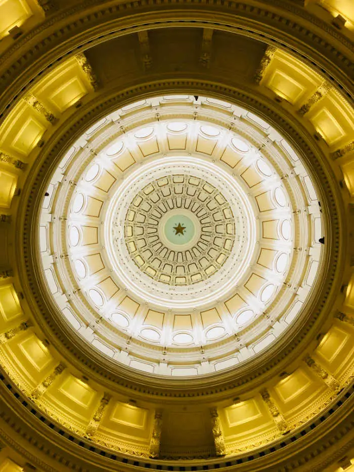 Interior of the Texas capito, looking up