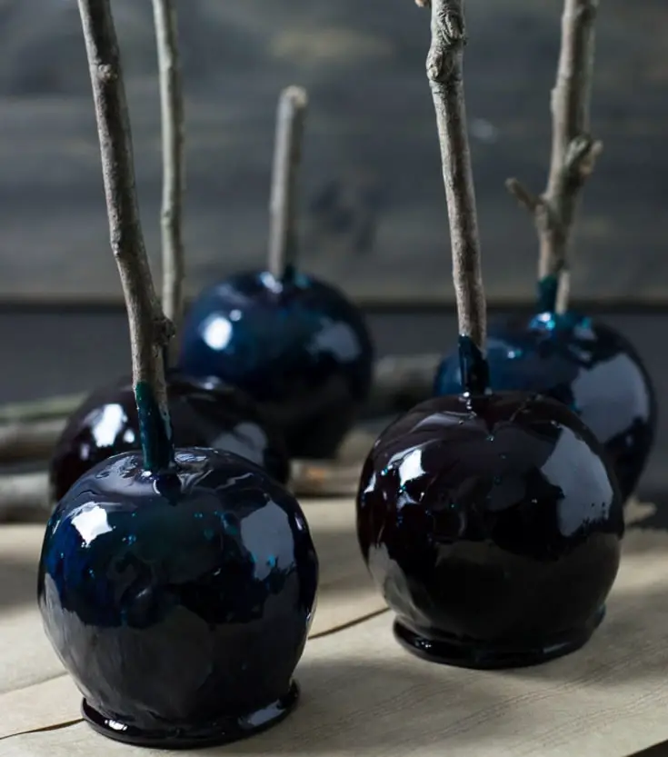 Blue and Black candy apples